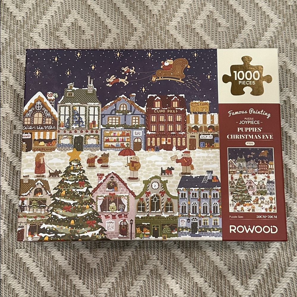 Robotime Puppies' Christmas Eve | 1,000 Piece Jigsaw Puzzle *NWT